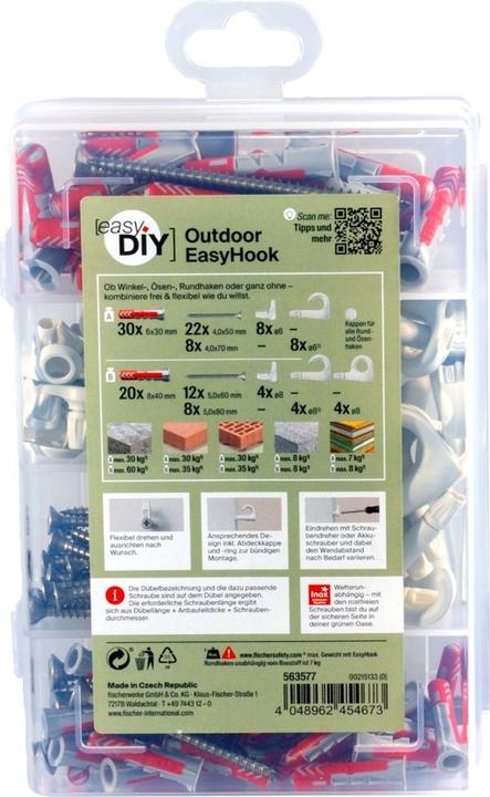 Produktbild Fischer EasyDIY Box Outdoor EasyHook (144 Stk.)