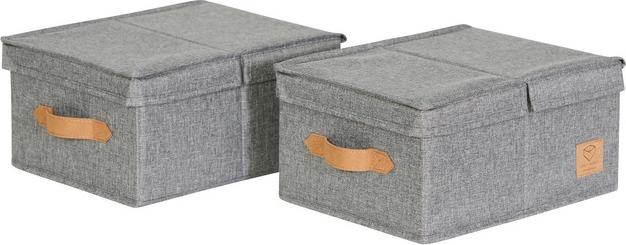 Image du produit Love it Store it Boîte à couvercle rabattable Premium, lot de 2 - Petite (25 x 33 x 16 cm, 13.50 l)