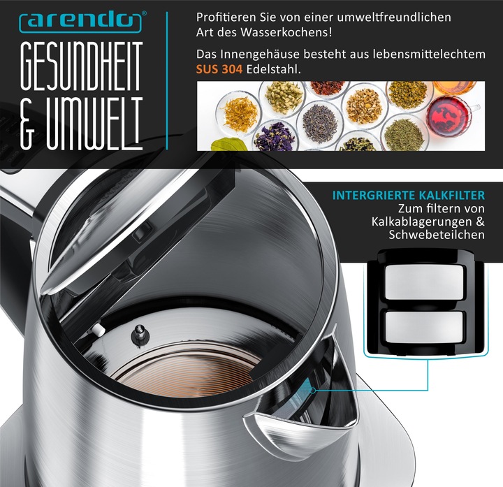 Actual product image Arendo Kettle (1.70 l)