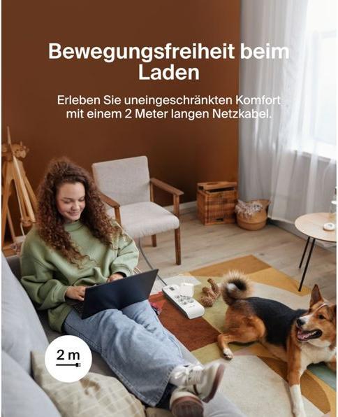 Produktbild Belkin Steckdosenleiste 6-fach + 2xUSB-A, 2m Kabel BSV604vf2M-V2 (6x, Typ 13, 2 m)