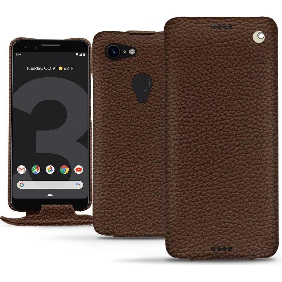 Noreve Lederschutzhülle vertikal (Google Pixel 3), Smartphone Hülle, Braun