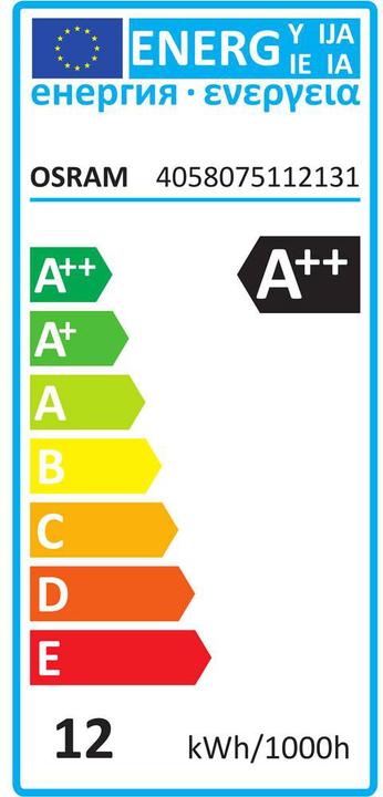 Energy Label Osram Superstar Globe95 (E27, 11 W, 1521 lm, 6 x, E)