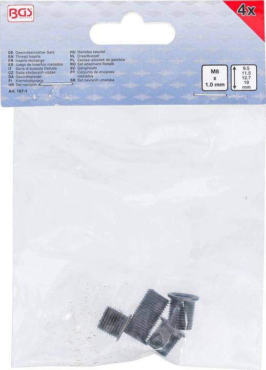 Actual product image BGS Threaded inserts set