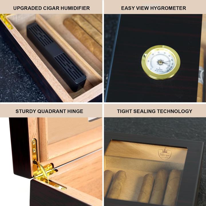 Produktbild Slege Zigarren-Humidor mit Hygrometer (30)