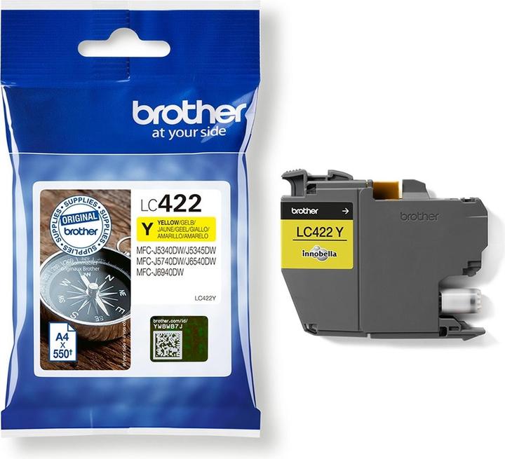 Produktbild Brother LC422Y Ink Cartridge For BH19M/B Compatible with MFC-J5340DW MFC-J5740DW MFC-J6540DW MFC-J69 (Y)