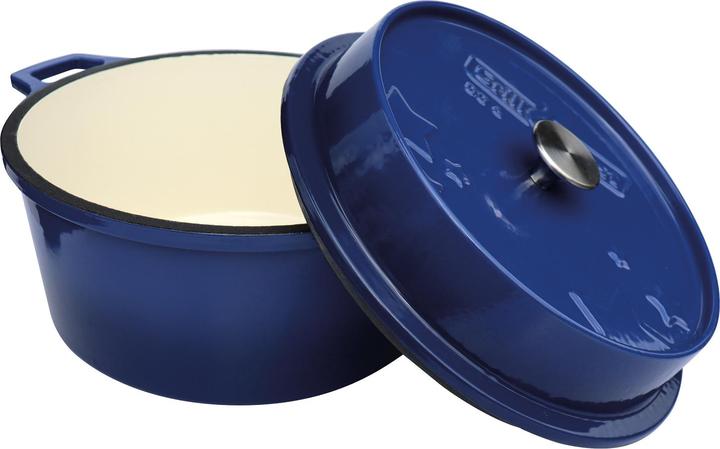 Actual product image Grillfürst Dutch Oven without feet - enamelled - DO6 - blue