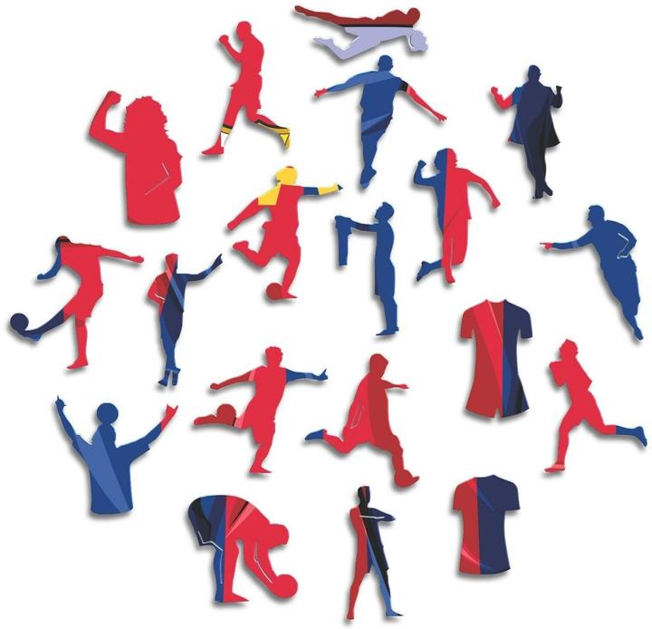 Actual product image Iconic FC Barcelona - Jersey - Wooden Puzzle Size M (270 pieces) (270 pieces)