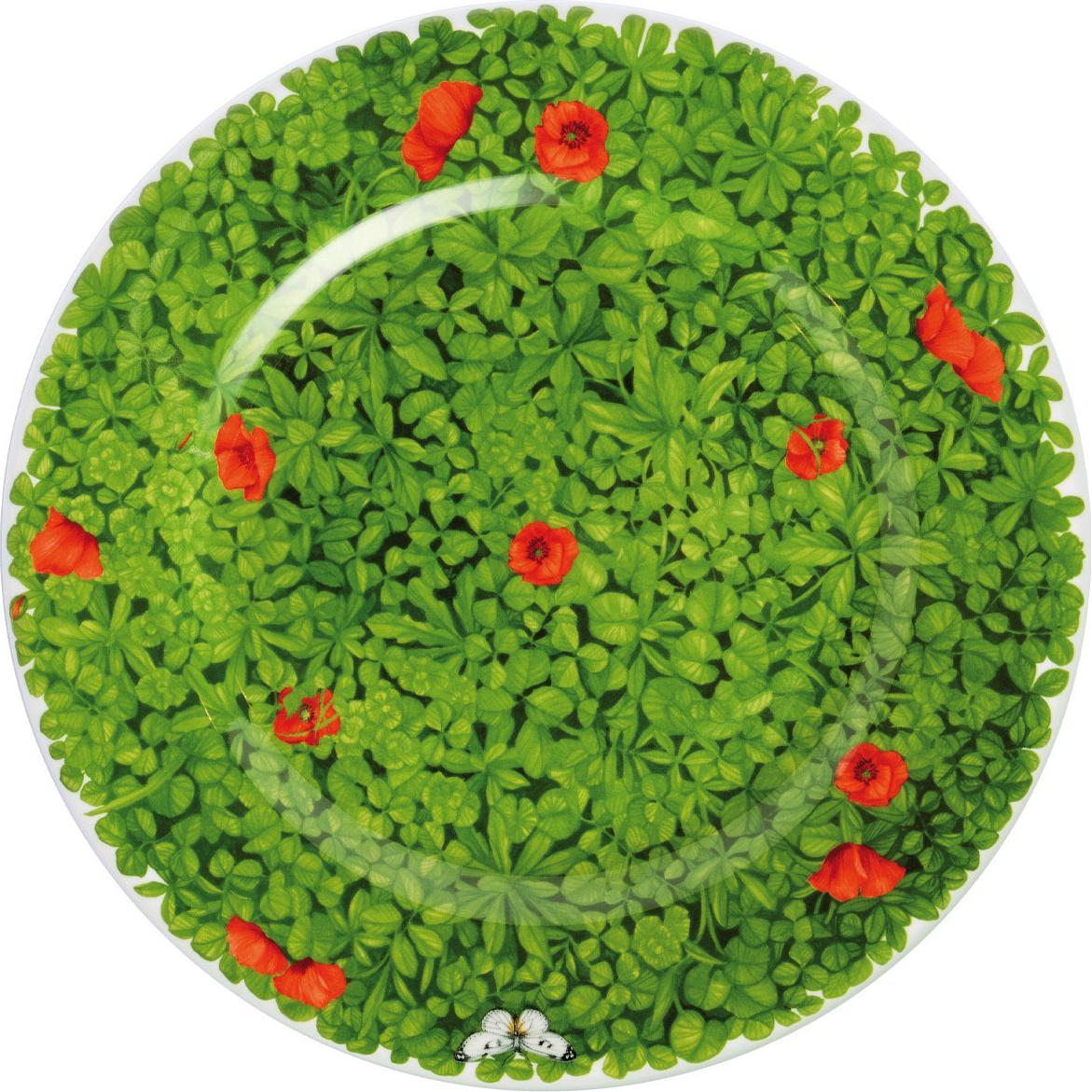 Taitù Prati Italiani Teller flach, Teller, Rot