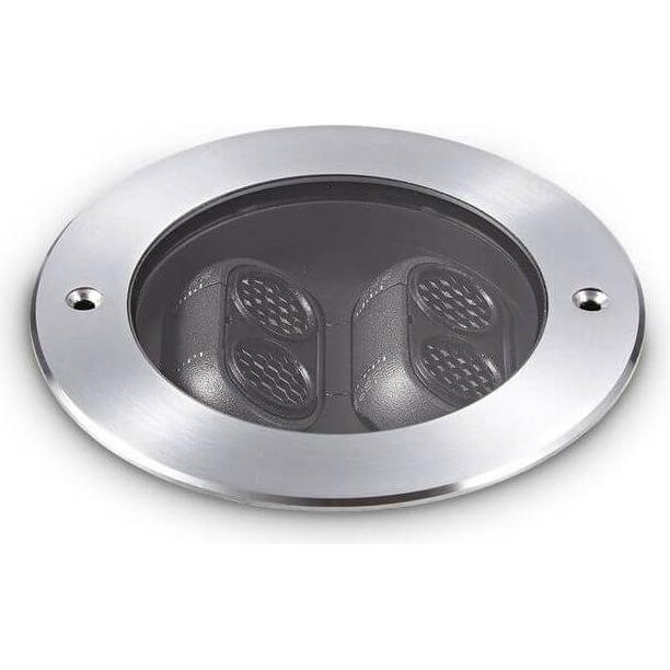 Ideal lux, Gartenbeleuchtung, TAURUS LED Einbauleuchte 11W Stahlfarben IP67 warmweiss 277011 (840 lm, IP67)