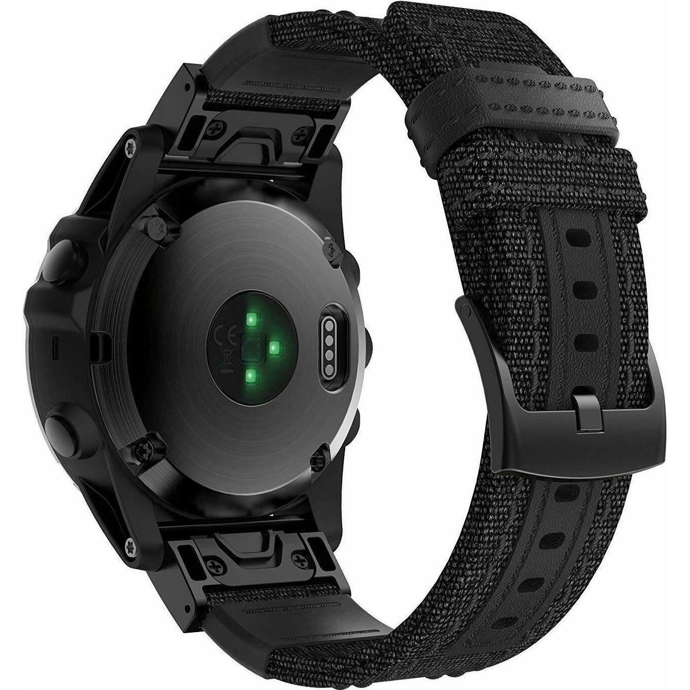 Thumbnail - Strap-it Nylonarmband (Nylon, fenix 5), Uhrenarmband, Schwarz