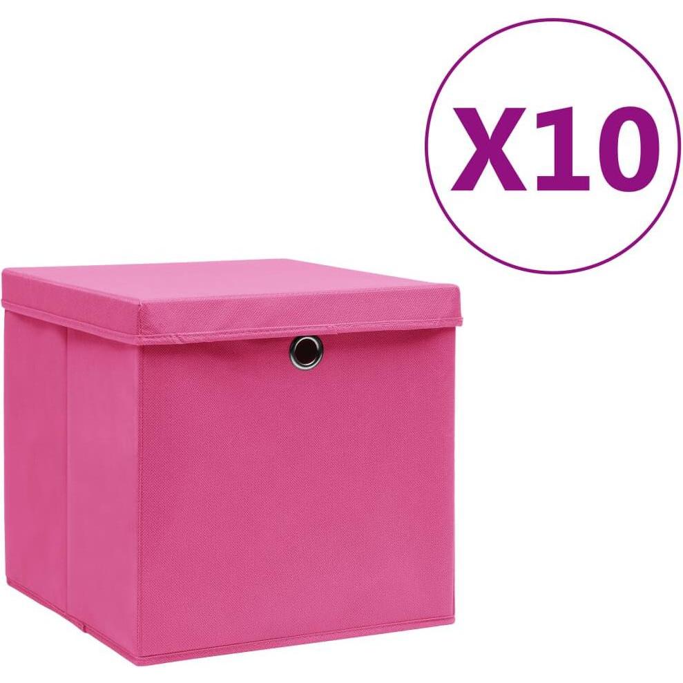 Vidaxl Rosa Aufbewahrungsbox, Aufbewahrungsbox (28 Cm, 10X)