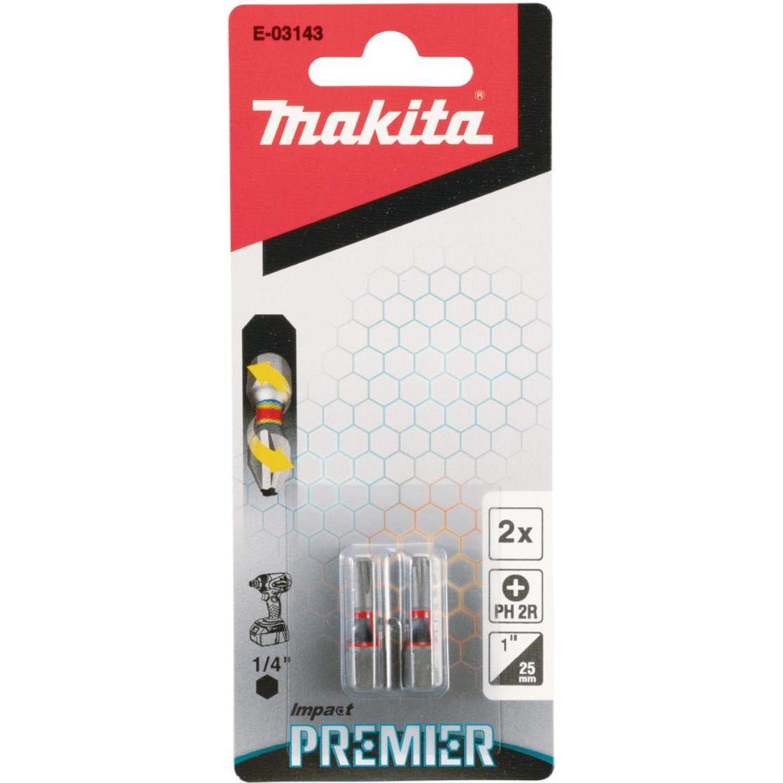 Thumbnail - Makita, Bits, Torsion Bit PH2-25 2Stk schmal (PH2)