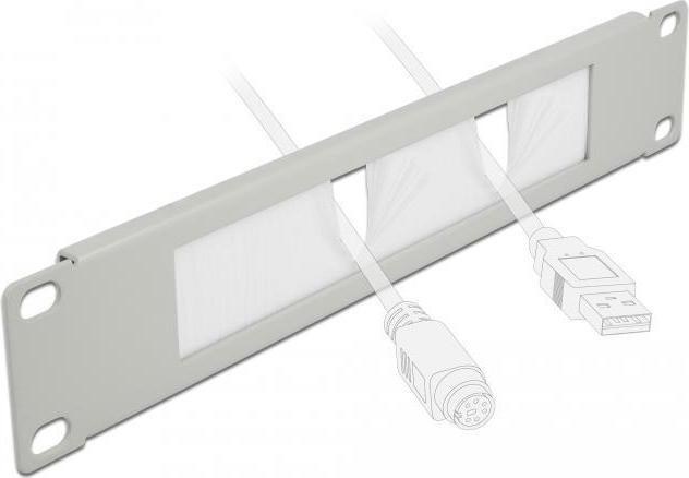Actual product image Delock Cable management panel with brush