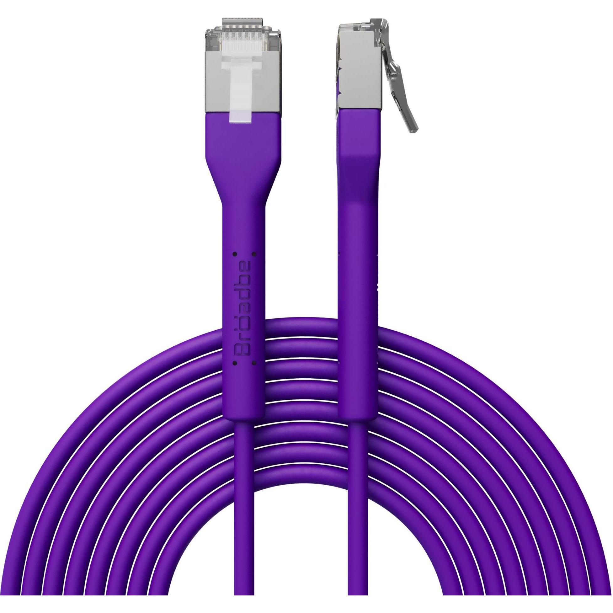 Broadbe Slim Patch Cable 10G Purple 2m Cable-Patch-Cat6A-PR-2M-Slim (CAT6a, 2 m), Cavo di rete
