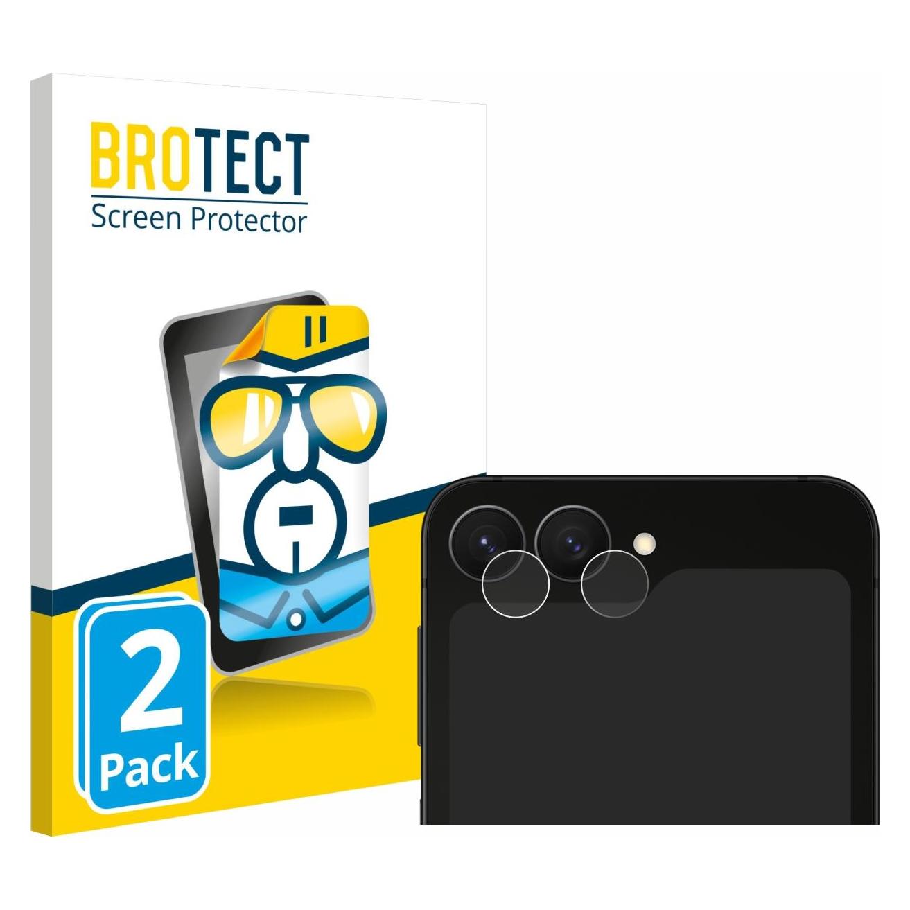 Brotect Schutzfolie Displayschutz Displayschutzfolie Folie Klar Transparent (2 Stk., Samsung Galaxy Z Flip7 Fe), Smartphone Schutzfolie, Transparent