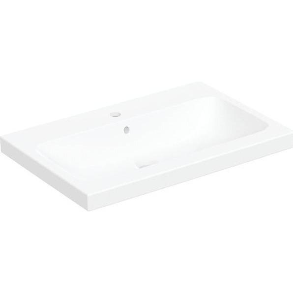 Geberit, Waschbecken, Aufsatzwaschbecken iCon Light 75 cm wei 501848001 (480 mm, 750 mm)