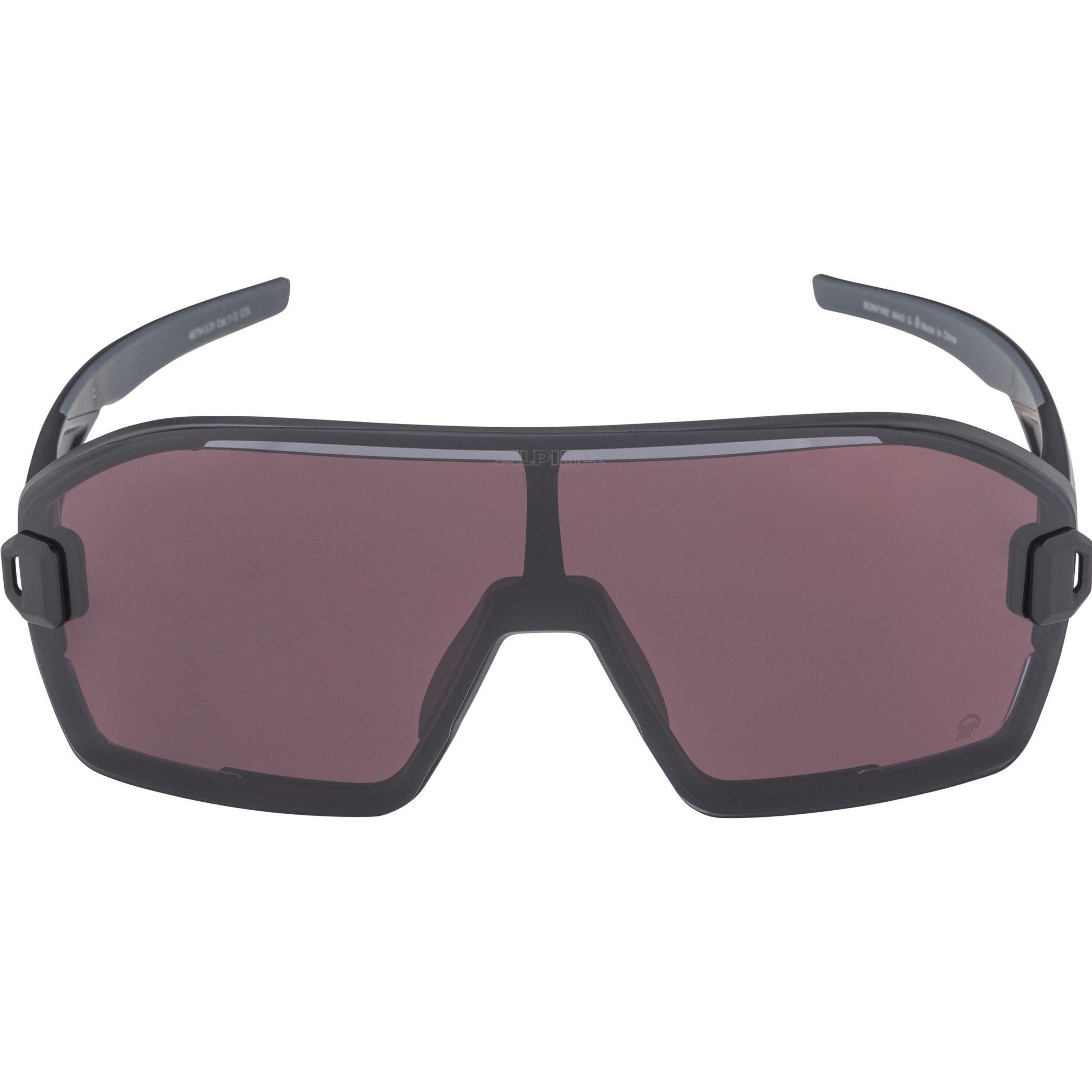 Thumbnail - ALPINA SPORTS, Unisex, Sportbrille, Bonfire Mag Q+M (Black Matt, Black, Pink), Schwarz