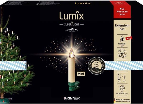 Produktbild Krinner Superlight Bavaria Mini Flame 6er Set Elfenbein (6 x)