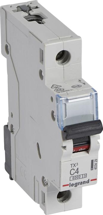 Actual product image Legrand Circuit breaker Tx3 403429 Ls C4A 1P 6Ka 1M 403429