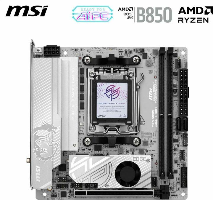 Produktbild MSI MPG B850I Edge TI WIFI (AM5, AMD B850, Mini-ITX)