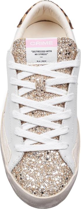 Image du produit Crime London Crime distressed sneakers in leather and suede color white (36)