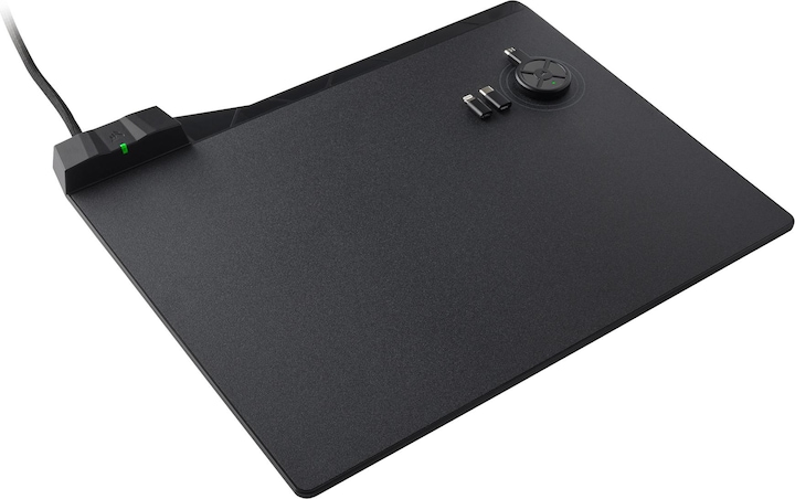 Image du produit Corsair Tapis de souris gaming MM1000 avec zone de charge Qi sans fil (L)