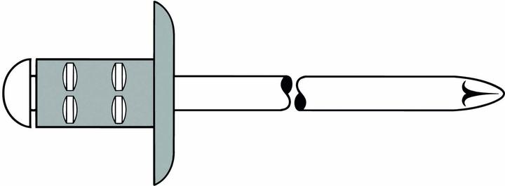 Produktbild Gesipa Blindniete Alu/Stahl 4x10 K 12 mm PolyGrip Pack mit 500 StÃ¼ck