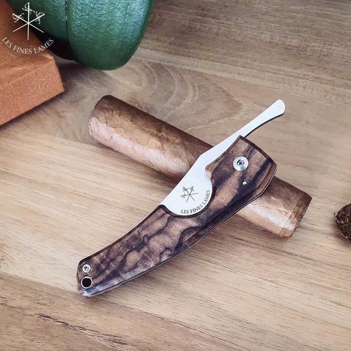 Image du produit Les Fines Lames Couteau à cigare Le Petit Gunstock Walnut Burl