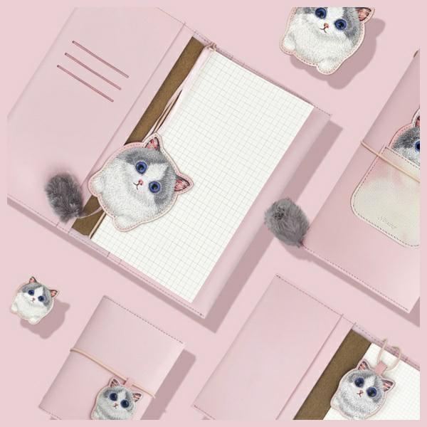 Actual product image iLike Nimmy 2in1 Set notebook + pen pink Big Eyed Pet 2.0 Cat
