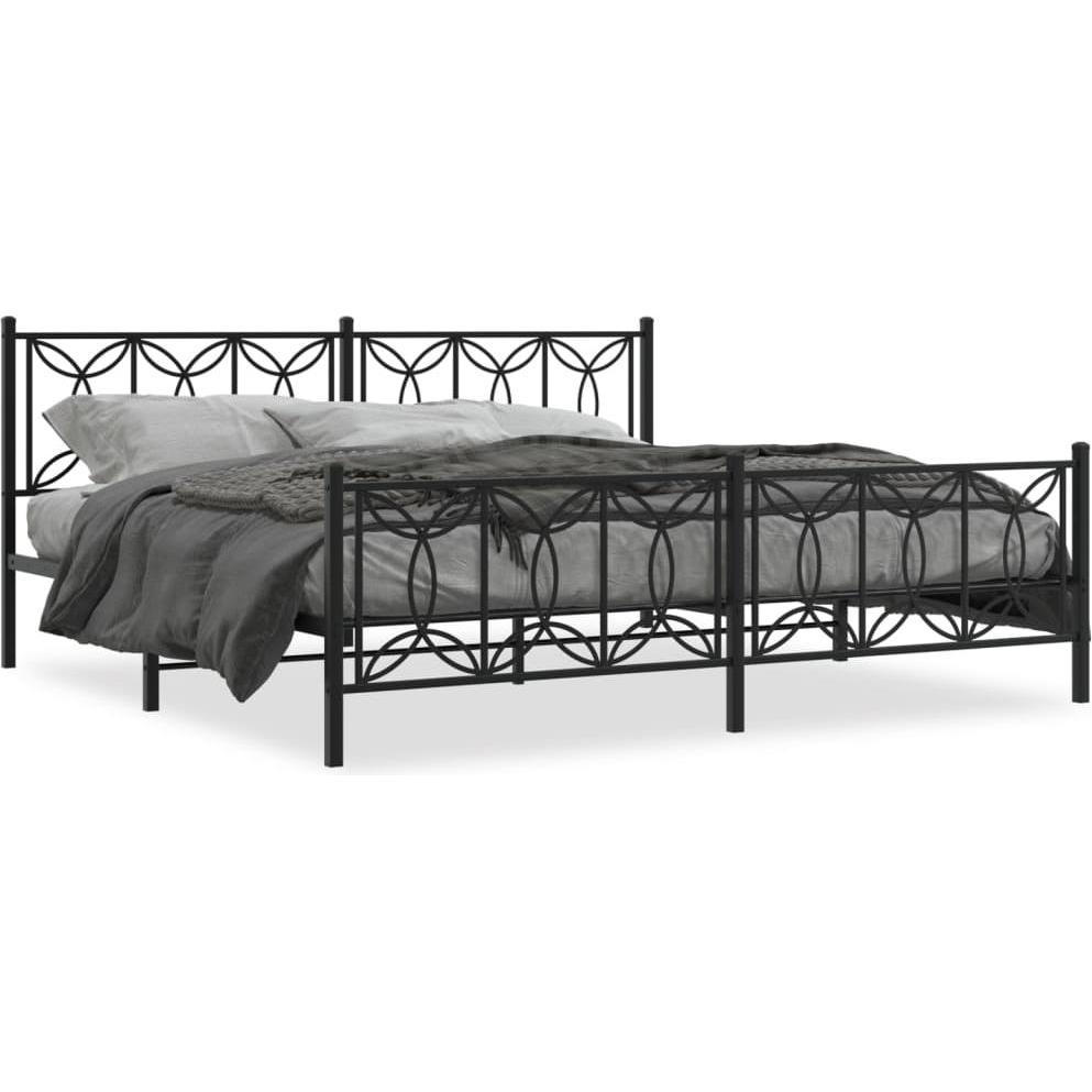 VidaXL, Bett, Bettgestell mit Kopf- und Fussteil (193 x 203 cm)