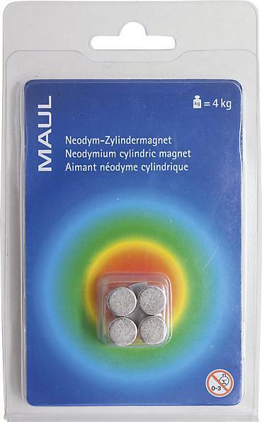 Actual product image Maul Neodymium cylinder magnet (4 x)