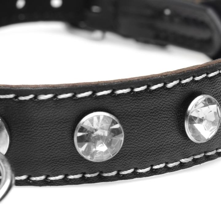 Produktbild XR Brands Rhinestone Choker With O-Ring - Black