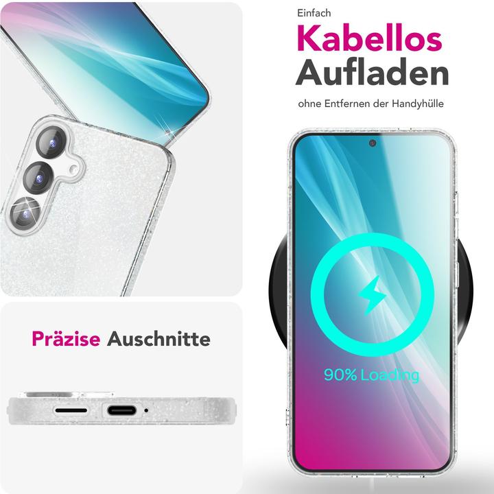 Produktbild Nalia ShinePop - Stabile Glänzende Glitzer Hülle - Glamour Glitter Cover (Samsung Galaxy S25)