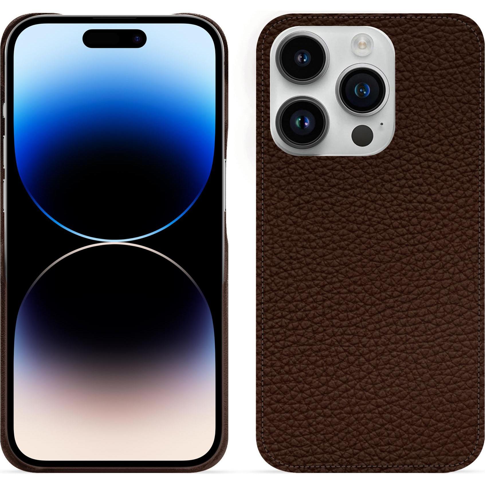 Noreve Lederschutzhülle (Apple iPhone 15 Pro), Smartphone Hülle, Braun
