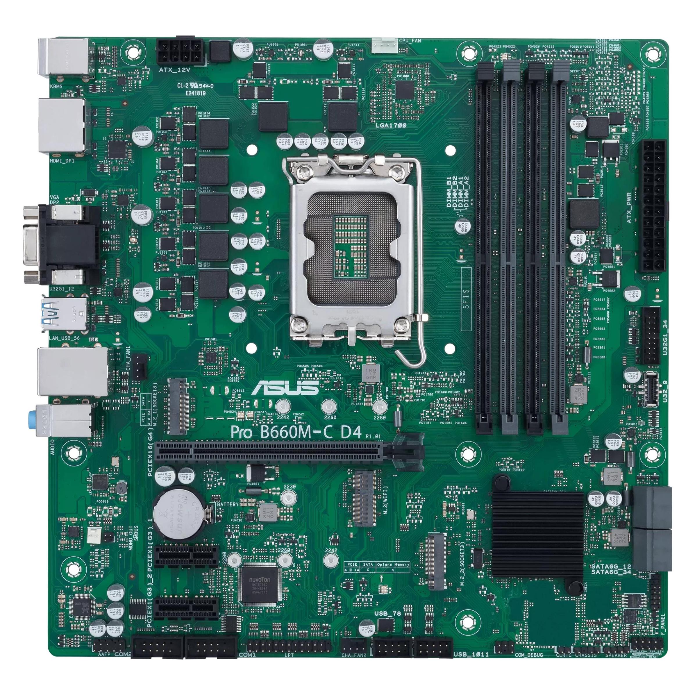 ASUS PRO B660M-C D4 CSM (LGA 1700, Intel B660, mATX), Mainboard