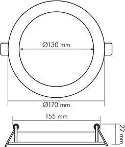 Actual product image Nobile LED panel (1000 lm)