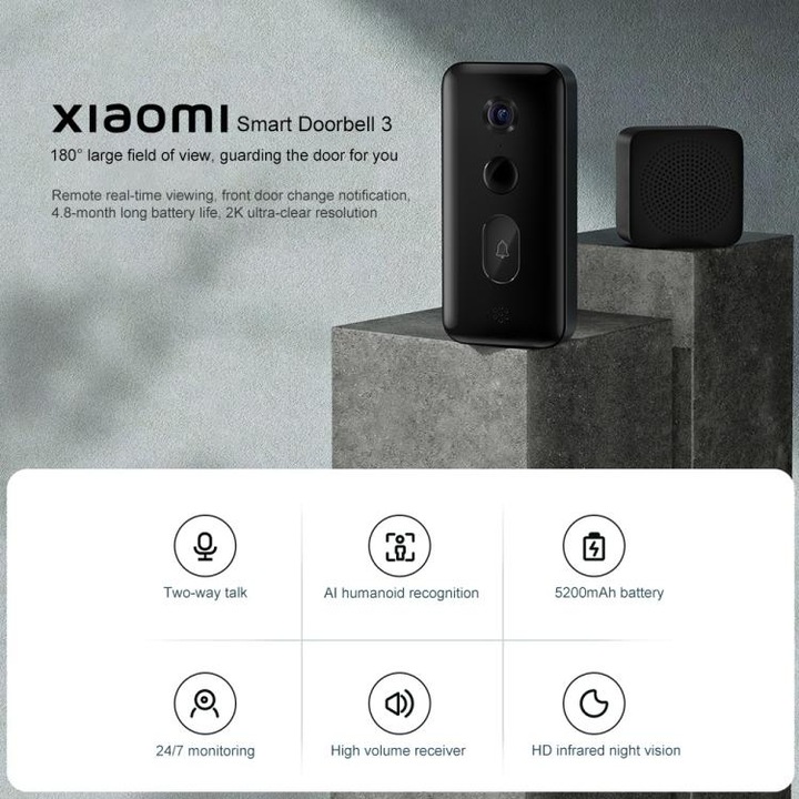Produktbild Xiaomi Smart Doorbell 3 (Kabellos)