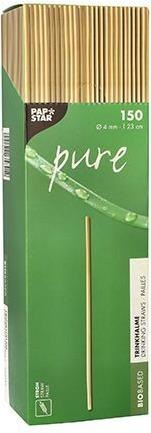 Actual product image Papstar Straw drinking straws "pure", 230 mm, natural (150 x)