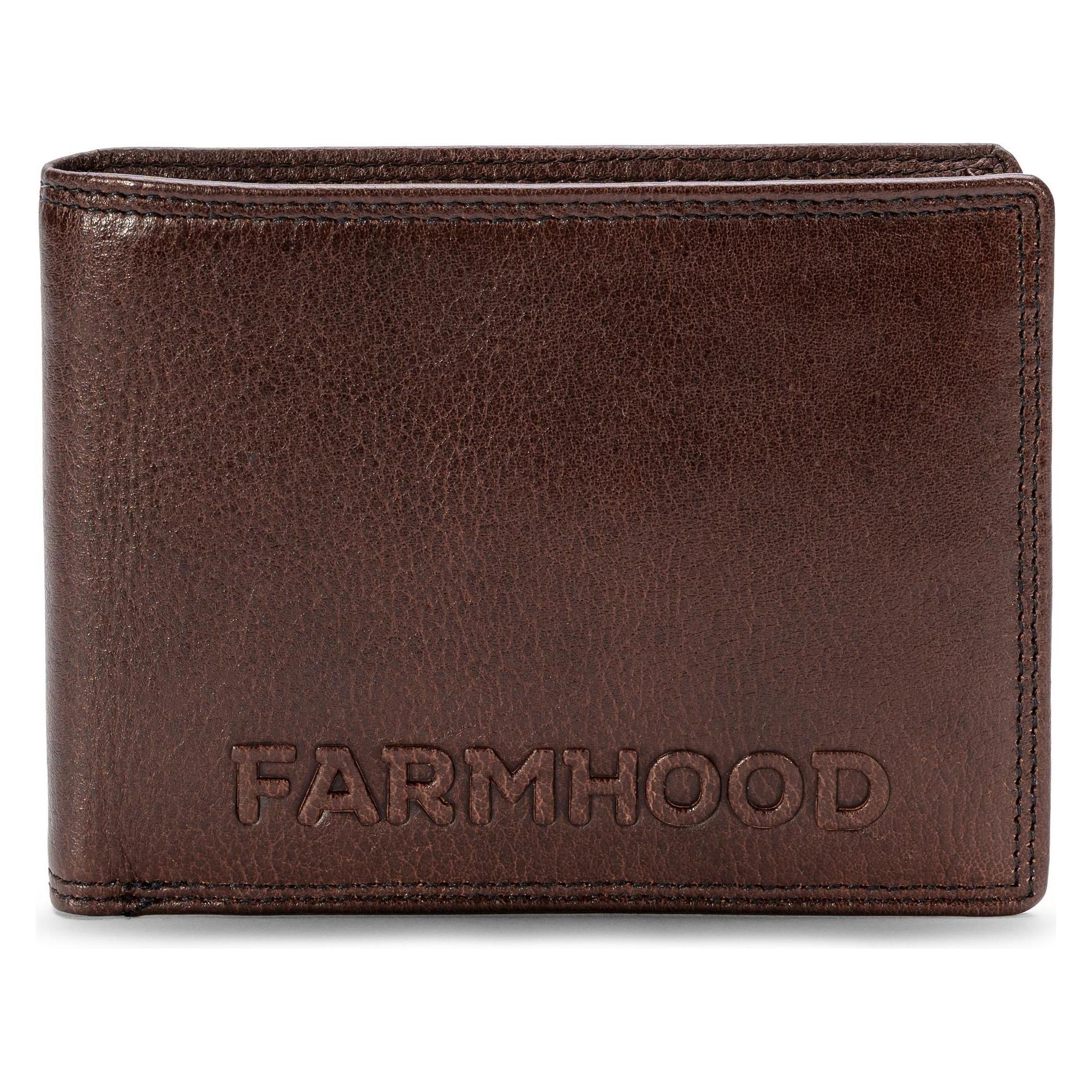 Farmhood, Herren, Portemonnaie, Memphis Geldbörse Rfid Schutz Leder 12.5 Cm, Braun