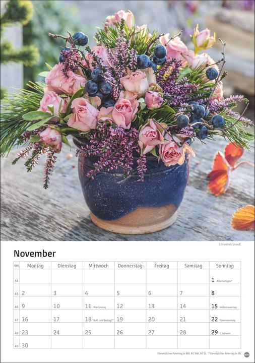 Produktbild Rosenpracht Kalender 2026 (23,5x33,5cm)