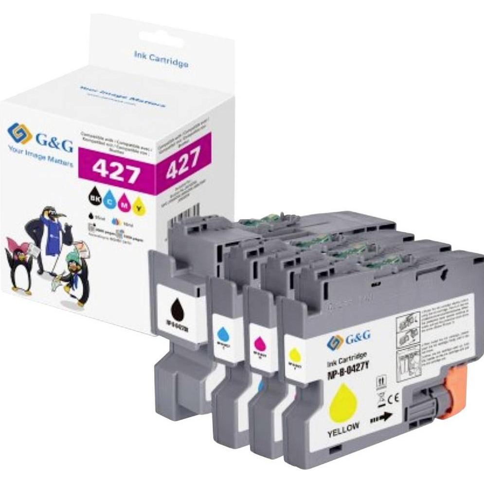 G&G, Cartucce, Tinte Kombi-Pack Kompatibel GP-B427BKCMY-4P (C, FC, M, Y)