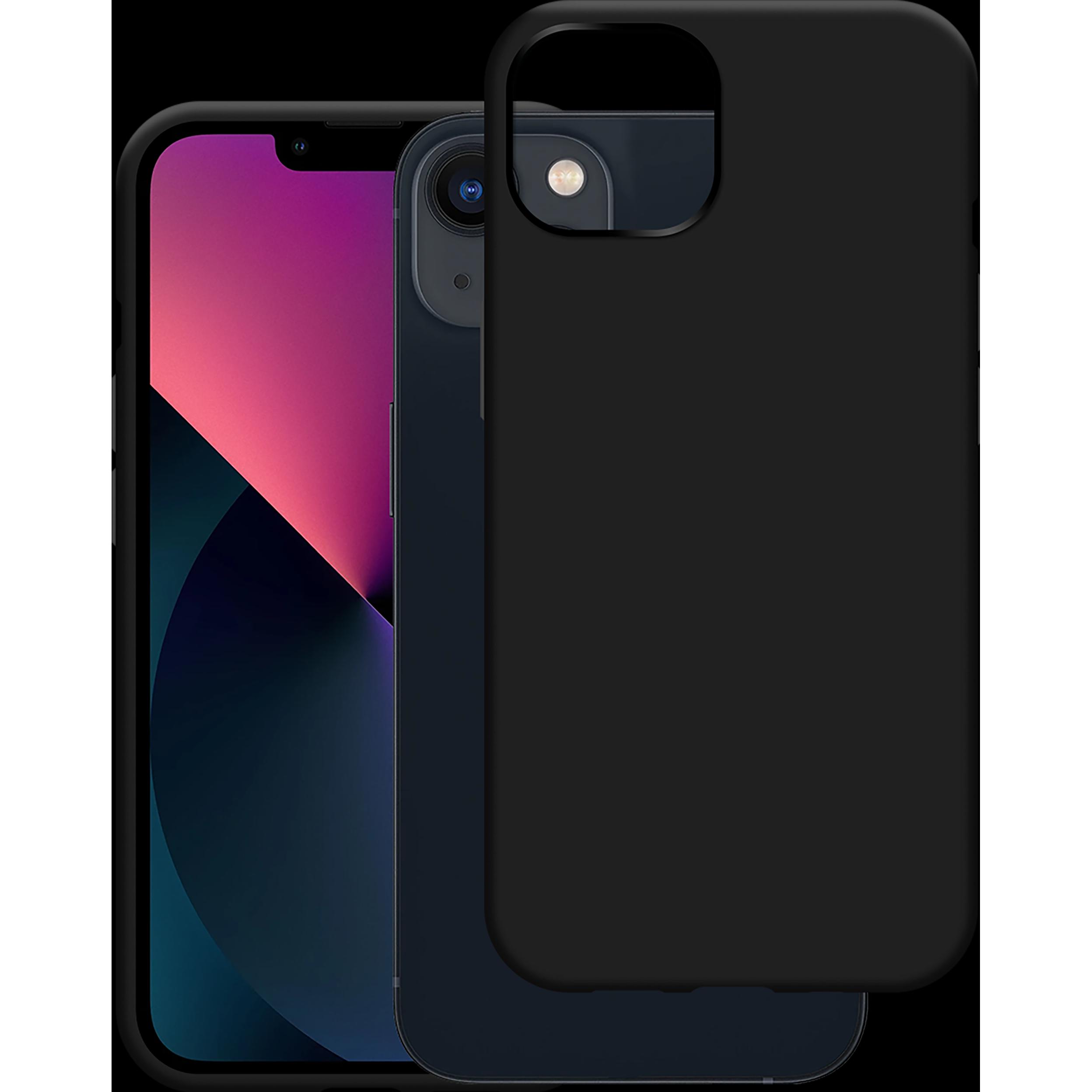 Cazy Silikon Hülle Kompatibel mit iPhone 13 - Soft TPU Schutz - (Apple iPhone 13), Smartphone Hülle, Schwarz