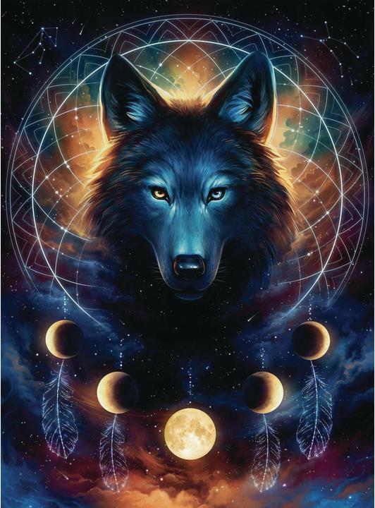 Produktbild Ravensburger Leuchtender Wolf (500 Teile)