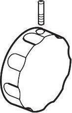 Produktbild hansgrohe 82mm Drehgriff für Wannengarnituren - Chrom (96083000)