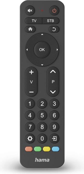 Hama Universal remote control TV, infrared, for 2 devices, large buttons, teachable (Universal remote control, Infrared)