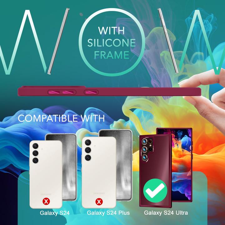 Actual product image Nalia Semi-transparent hybrid cover with protective frame (Samsung Galaxy S24 Ultra)