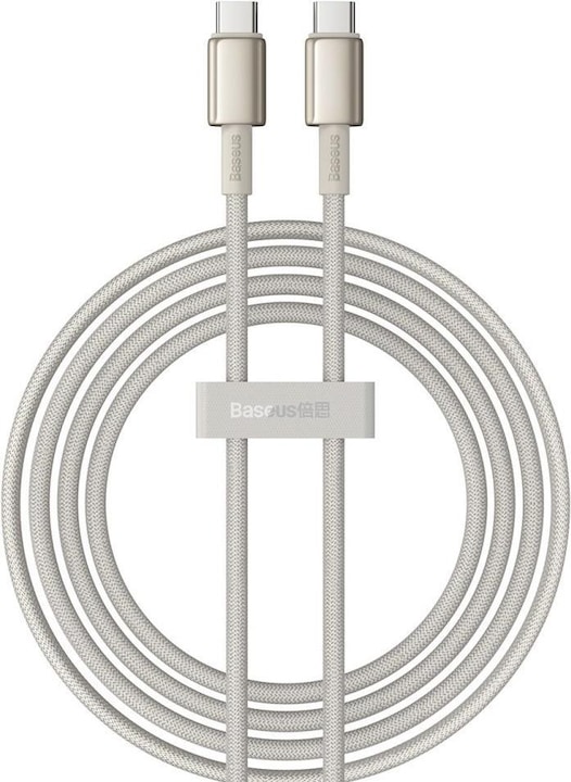 Actual product image Baseus Cable USB-C to USB-C Tungsten Gold, 100W, 2m (gold) (2 m, USB 2.0)