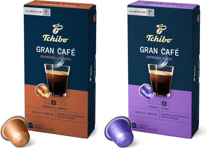 Tchibo Gran Café Set Espresso Leggero & Espresso Forte (100 x Port.)