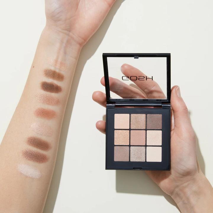 Actual product image Gosh Eyedentity Vegan Eyeshadow Palette with 9 Perfectly Matched Colours in Matte and Metallic 004 Be (004 Be Here)