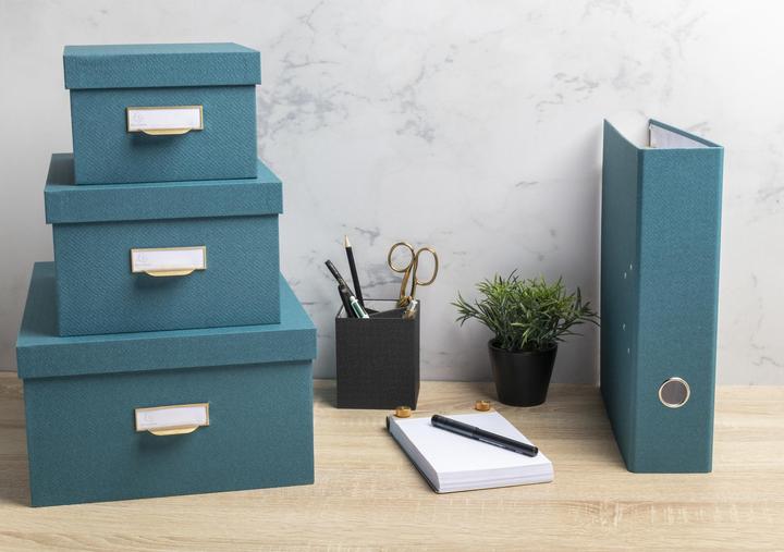 Actual product image Exacompta Classeur à levier Prem'Touch OfficeByMe dos 80mm - Bleu canard (A4, 80 mm, 1 pcs.)